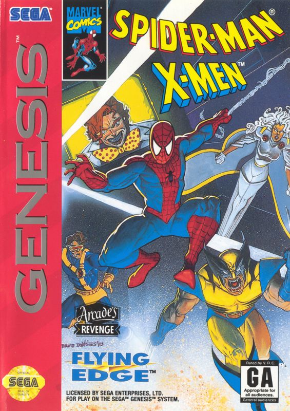 X-Men box art for Sega Mega Drive