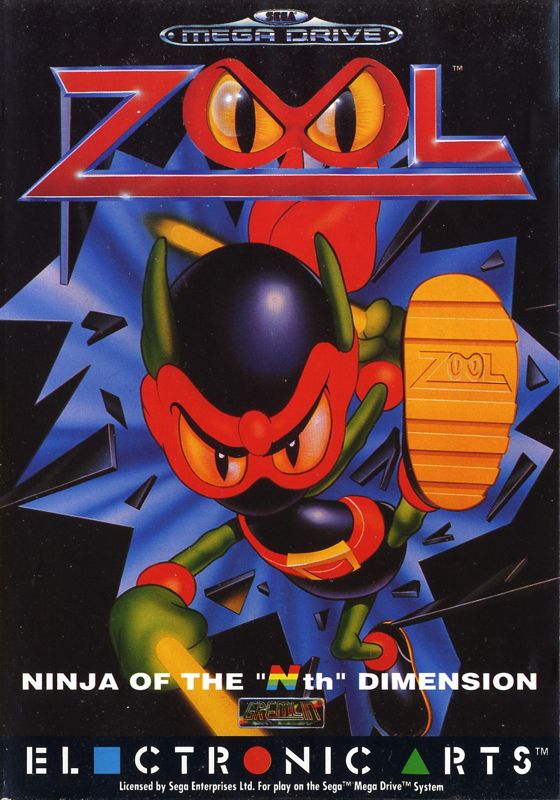 Zool box art for Sega Mega Drive