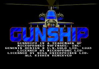 Gunship screenshot 3 for Sega Mega Drive