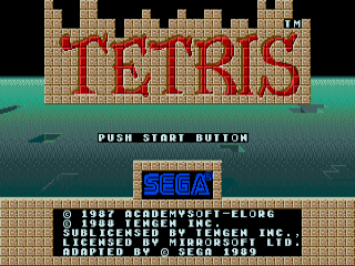 Tetris screenshot 3 for Sega Mega Drive