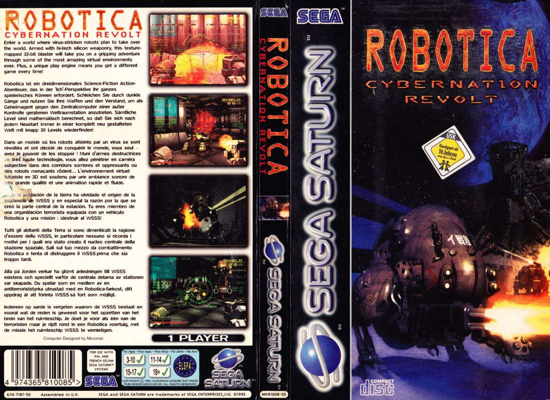 Robotica box art for Sega Saturn