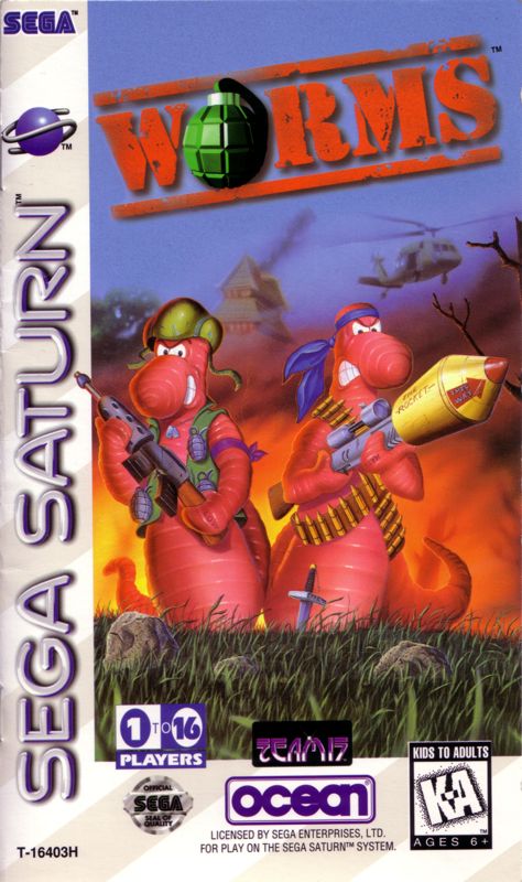 Worms box art for Sega Saturn