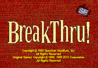 BreakThru screenshot 3 for Sega Saturn