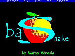 Snake box art for ZX Spectrum