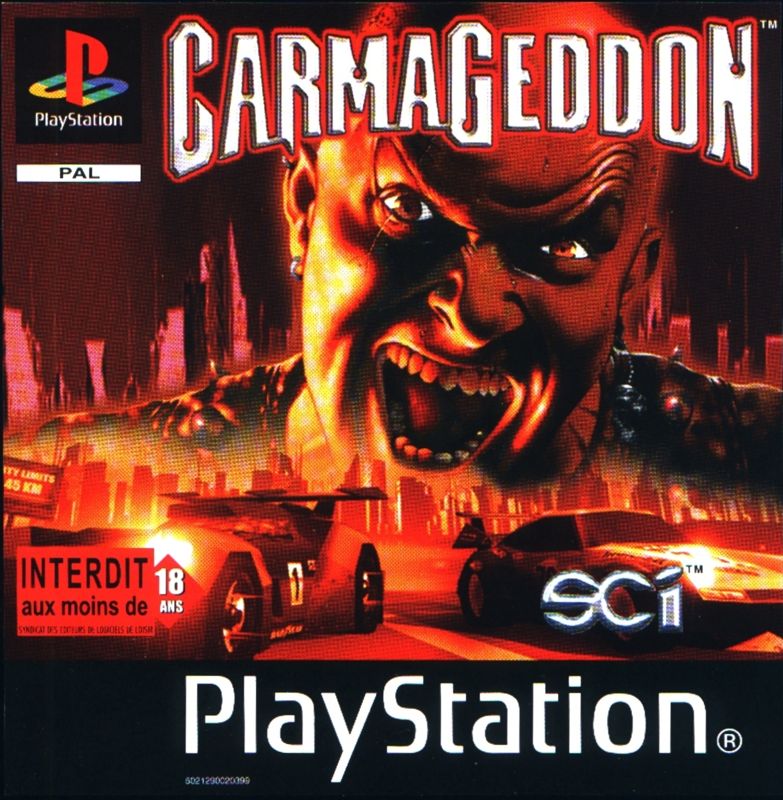 Carmageddon box art for Playstation