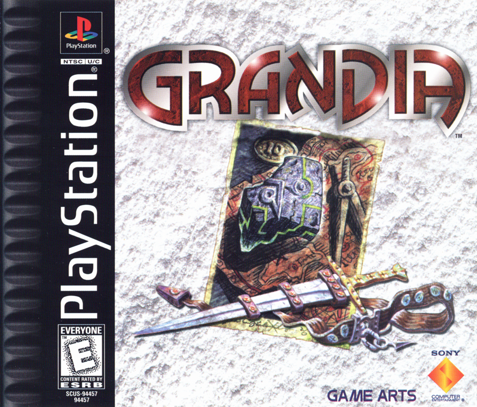Grandia box art for Playstation