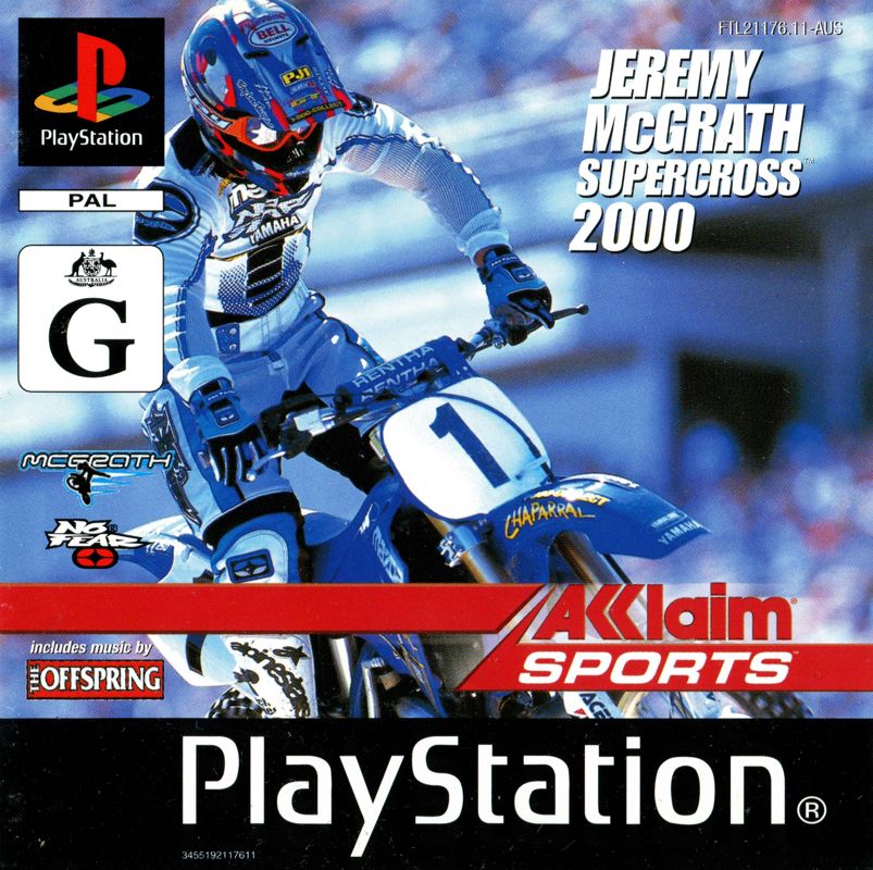 Supercross box art for Playstation
