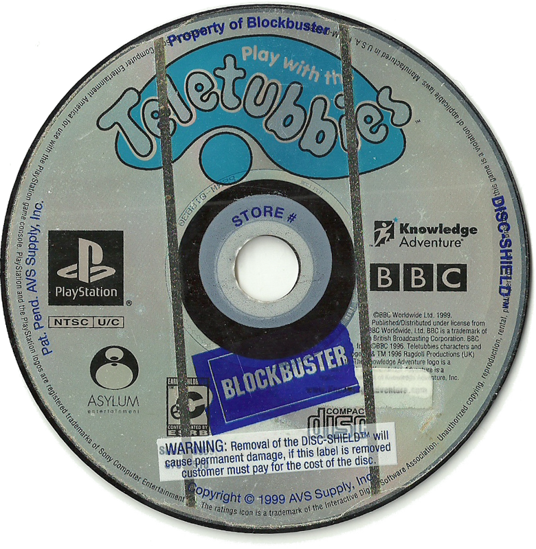 Teletubbies box art for Playstation