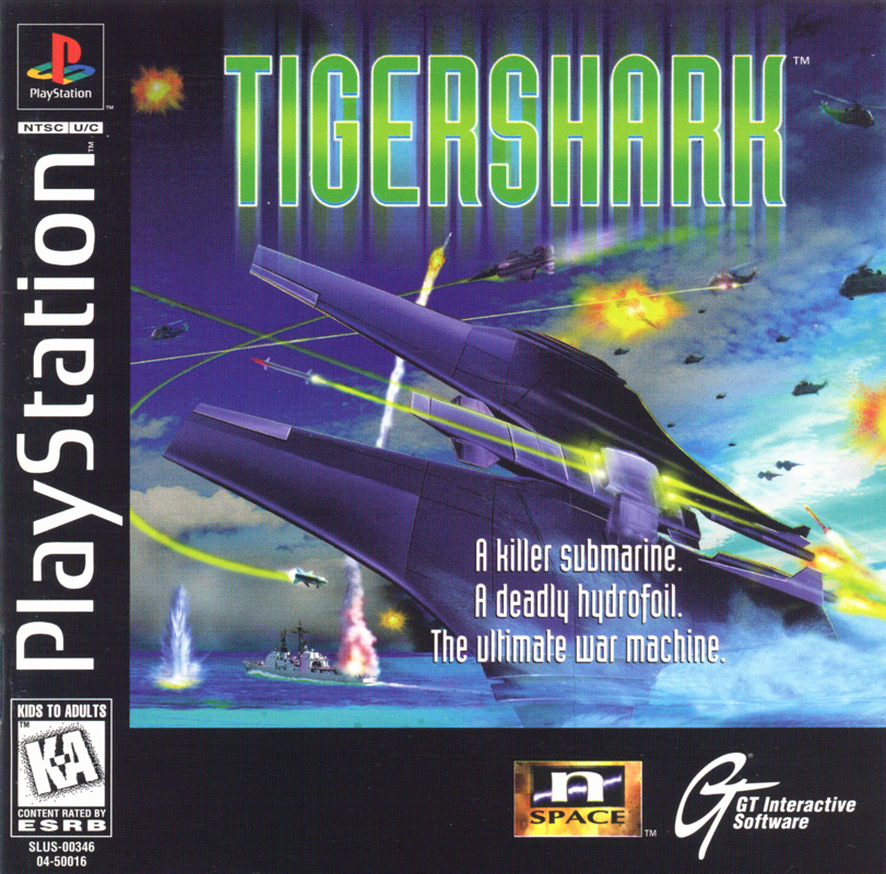 Tigershark box art for Playstation