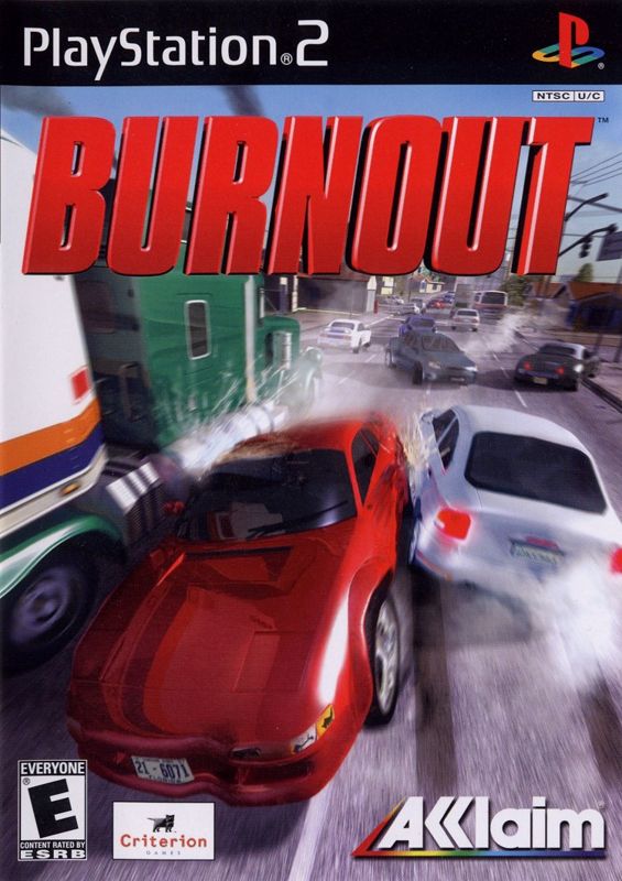 Burnout box art for Playstation 2