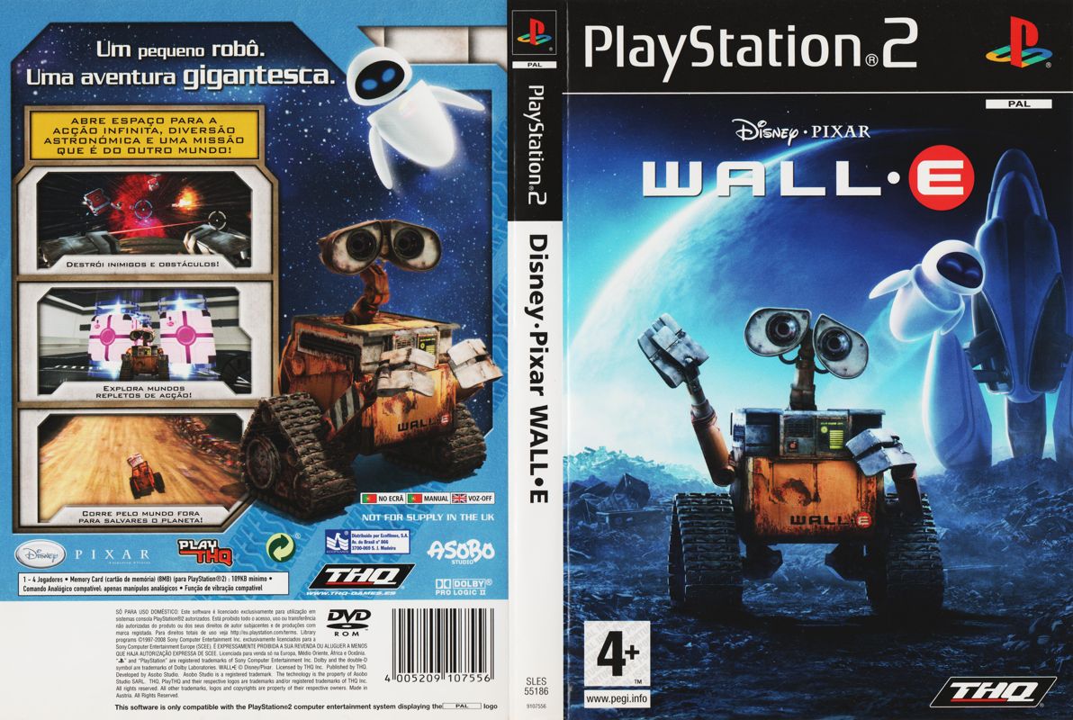 Wall-E box art for Playstation 2
