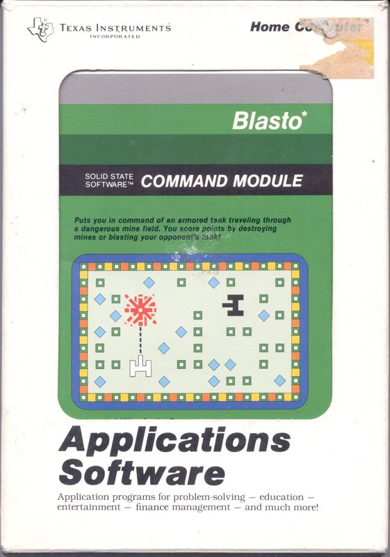Blasto box art for TI-99