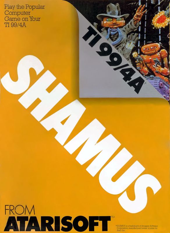 Shamus box art for TI-99