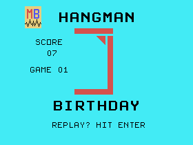 Hangman screenshot 3 for TI-99