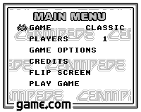 Centipede screenshot 5 for Game.Com