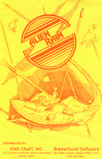 Alien Rain Apple II US box art