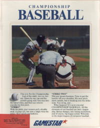 Championship Baseball Apple II  box art