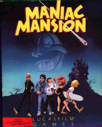 Maniac Mansion Apple II US box art