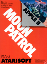 Moon Patrol Apple II  box art