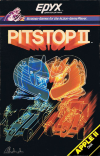 Pitstop II Apple II  box art