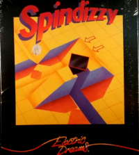 Spindizzy Apple II  box art