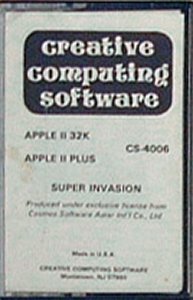 Super Invader Apple II US box art