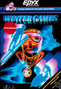 Winter Games Apple II  box art
