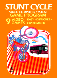 Stunt Cycle Atari 2600 US box art