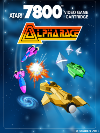 Alpha Race Atari 7800 US box art
