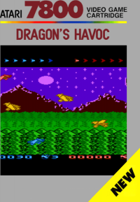 Dragon's Havoc Atari 7800 US box art