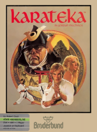 Karateka Atari 400  box art