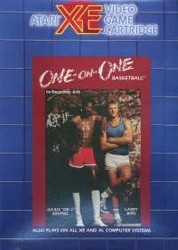 One-On-One Basketball Atari XE US box art
