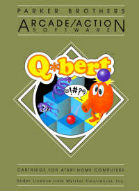 Q*bert Atari 400 US box art