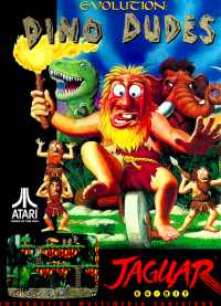 Evolution: Dino dudes Jaguar US box art