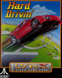 Hard Drivin' Atari Lynx  box art