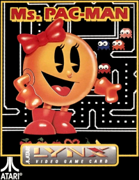 Ms. Pac-Man Atari Lynx  box art