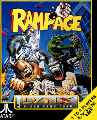 Rampage Atari Lynx  box art