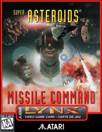 Super Asteroids & Missile Command Atari Lynx  box art