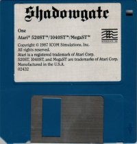 Shadowgate Atari ST US box art
