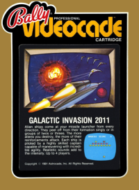 Galactic Invasion Bally Astrocade US box art