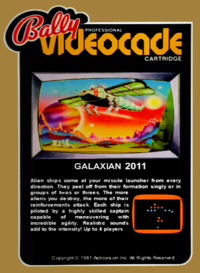 Galaxian Bally Astrocade US box art