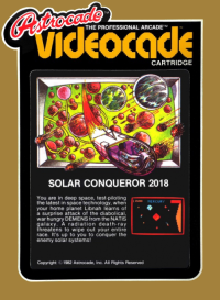 Solar Conqueror Bally Astrocade US box art