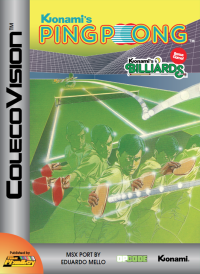 Konami's Ping-Pong Colecovision US box art