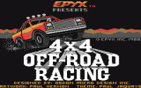 4x4 Off-Road Racing Commodore 64 US box art