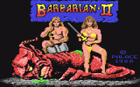 Barbarian 2: The Dungeon Of Drax Commodore 64 US box art