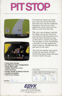 Pitstop Commodore 64 US box art