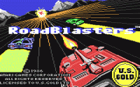 Road Blasters Commodore 64 US box art