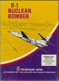 B-1 Nuclear Bomber Commodore 64 US box art