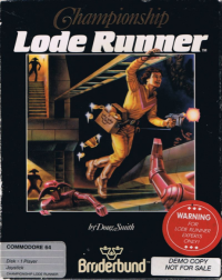 Championship Lode Runner Commodore 64 US box art