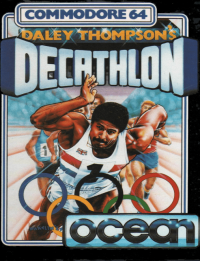 Daley Thompson's Decathlon Commodore 64  box art